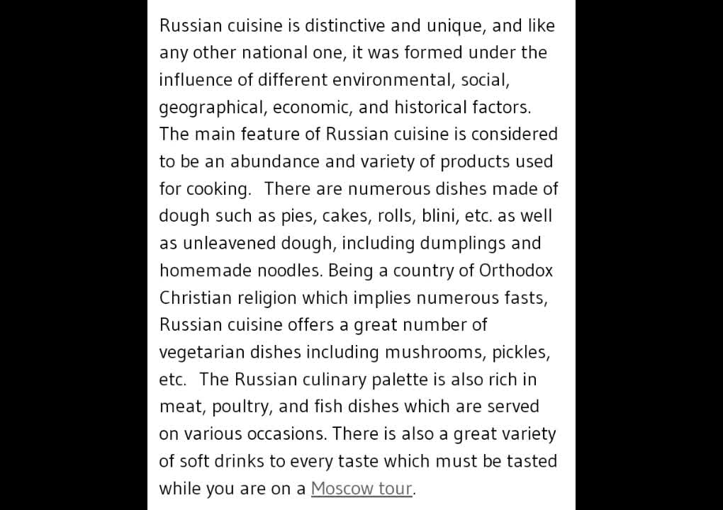 RUSSIAN CUISINE