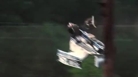 wild crash in sprint car launches dude out of car