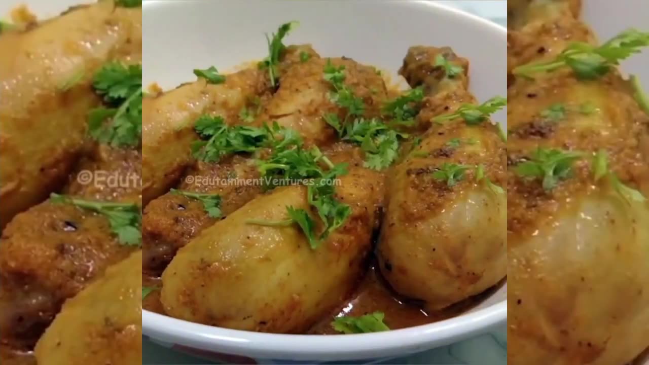 Chicken drumsticks in pepper gravy