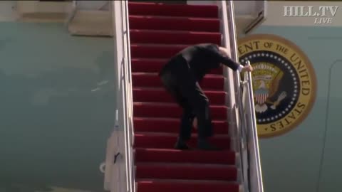 FJB Joe Biden Falls 3 Times Walking Up The Stairs