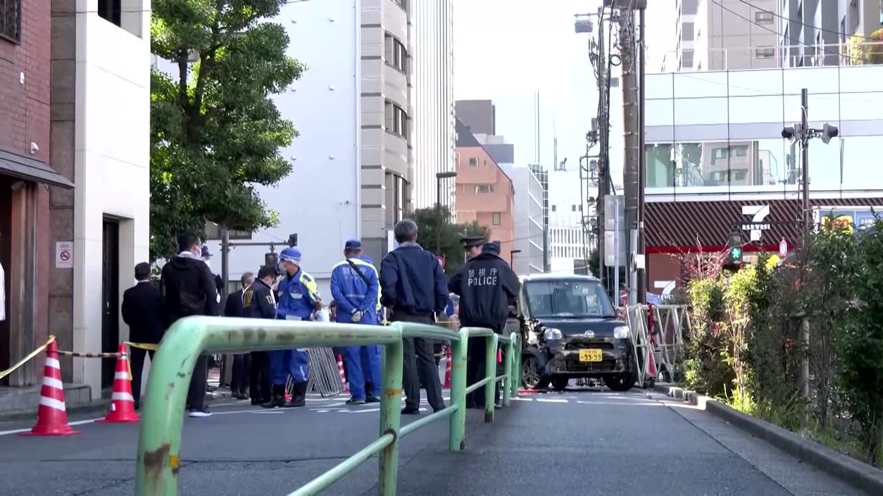 Car rams barricade near Israeli embassy in Tokyo