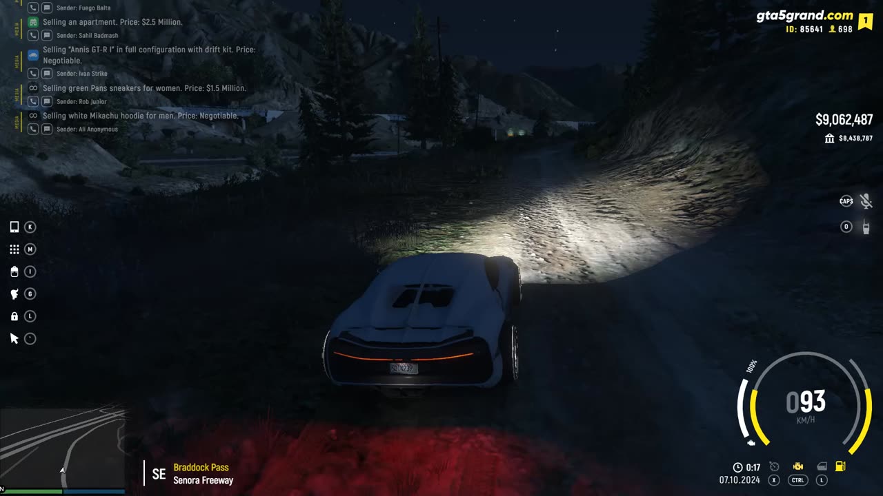 GTA V - Grand RP EN1 - Bugatti Chiron - Corrida de Rua de 07-10-2024 - 00:15 - Sargento Rodrigues