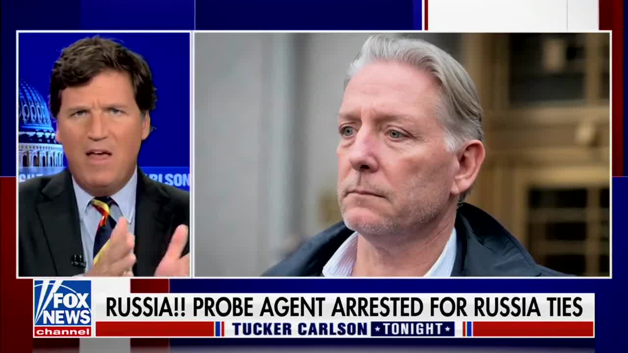 Tucker’s Priceless Reaction to the Agent Who Led Trump-Russia Probe Arrested for Colluding W/ Russia