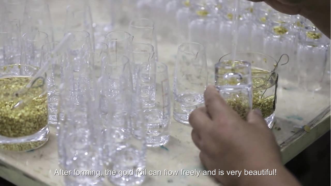 Pick Material, Packaging and Processing in glass factory production.