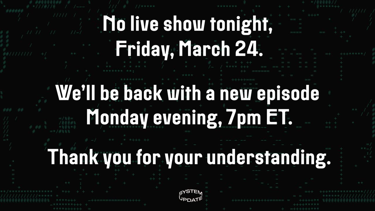 No Live Show Tonight: Friday, March 24