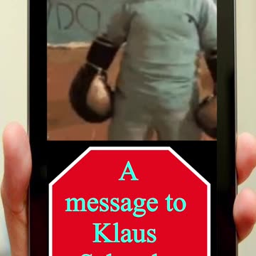 A message to Klaus Schwab