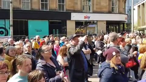 NOT ON BBC "NEWS" Large crowd in Glasgow today out for the vaccine injured and bereaved