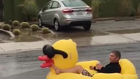 This ride looks a little “ducked” up.