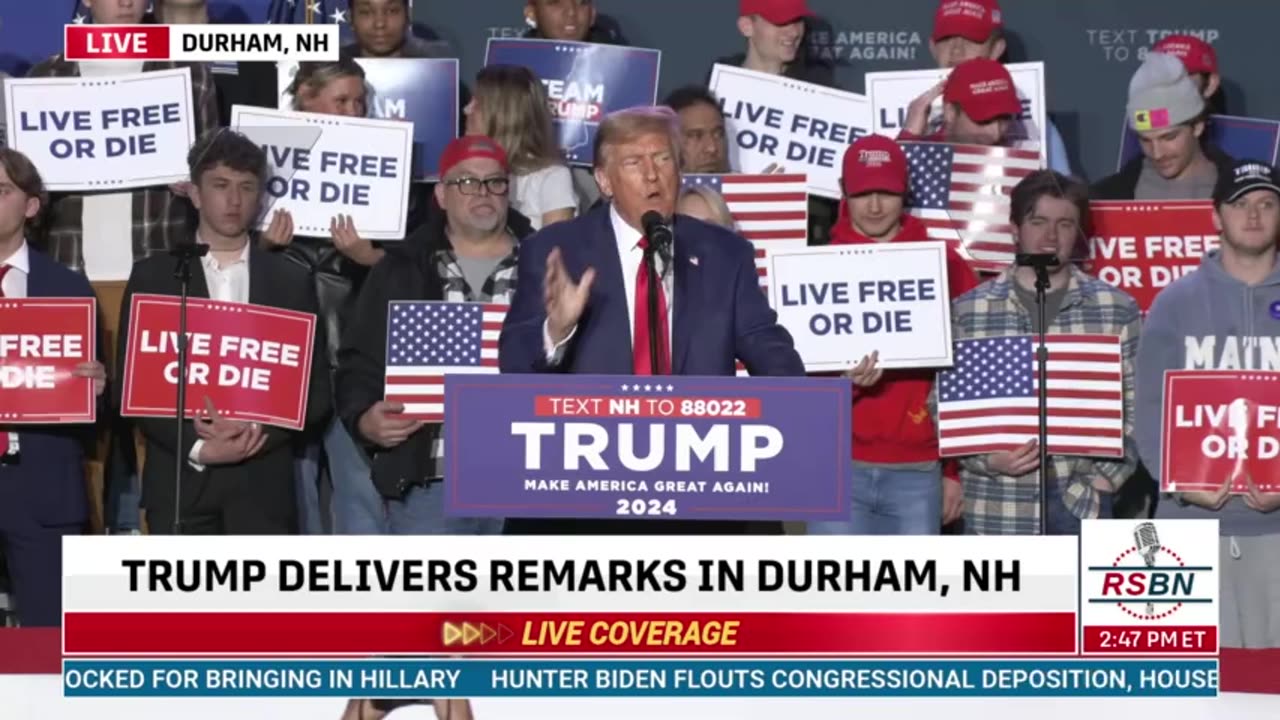 President Trump says, "Remember this, Joe Biden is a Threat to Democracy!"