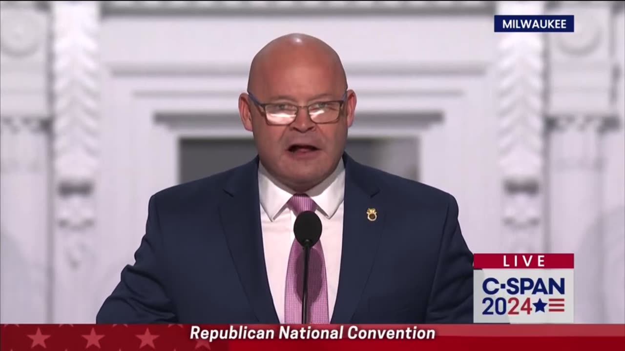 Teamsters Union president Sean O’Brien. First Teamsters president to speak at a RNC Convention