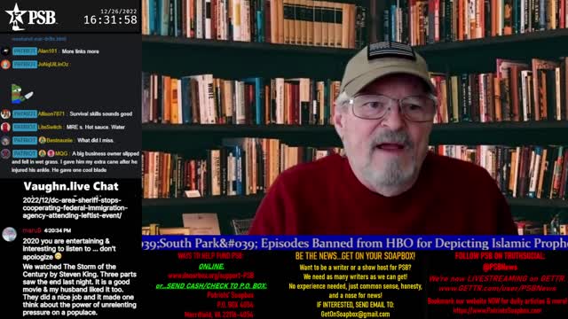 2022-12-26 15:00 EST - The PATRIOTski Tavern: