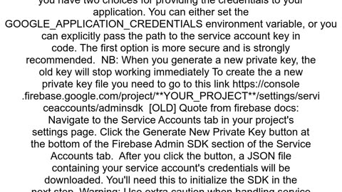 Where can I get quotserviceAccountCredentialsjsonquot for Firebase Admin