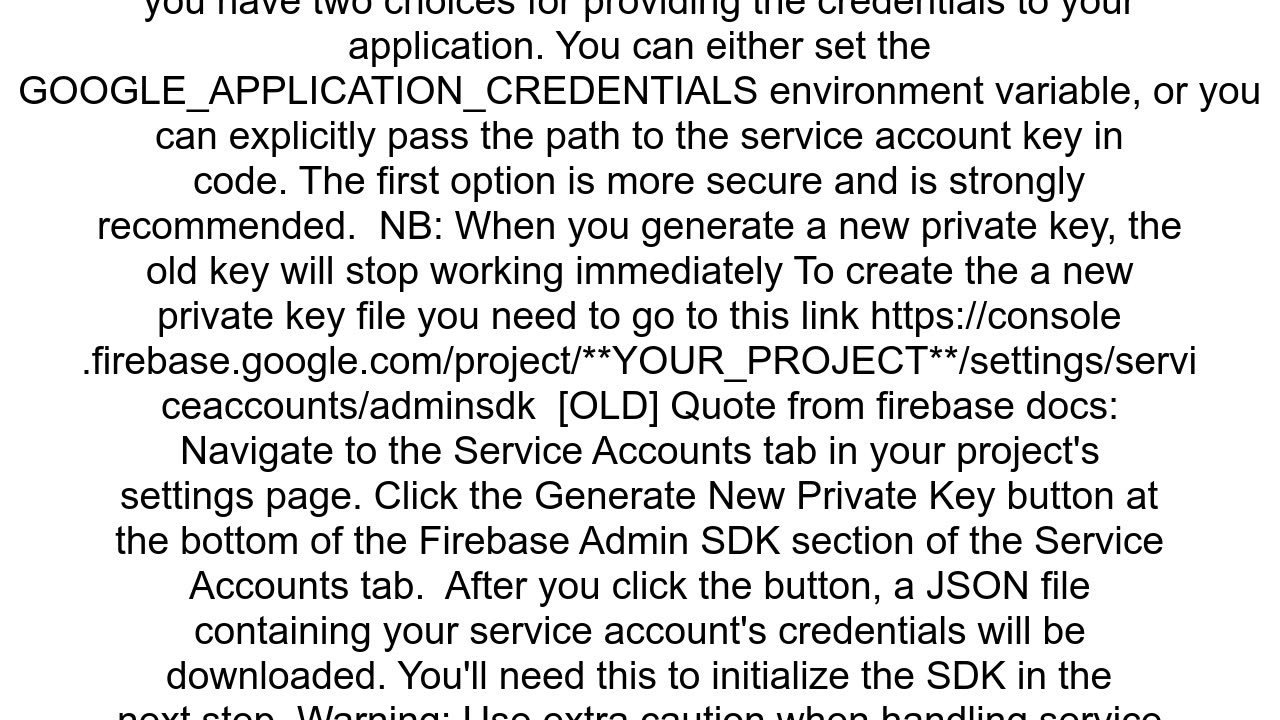 Where can I get quotserviceAccountCredentialsjsonquot for Firebase Admin