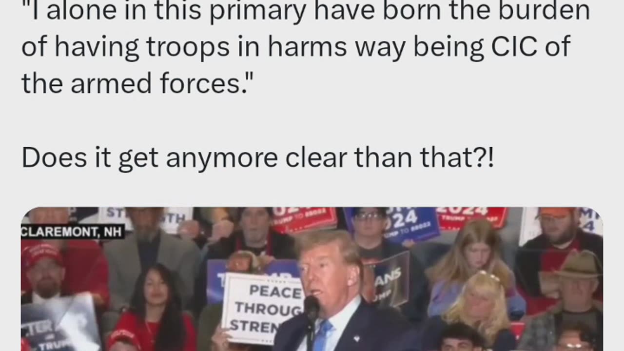 Trump just told everyone HE IS COMMANDER IN CHIEF 🤯💙😁🤩