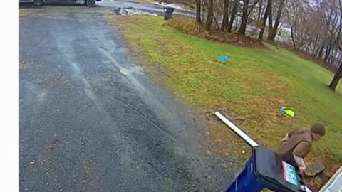 Delivery driver saves the day and a boy's birthday present.