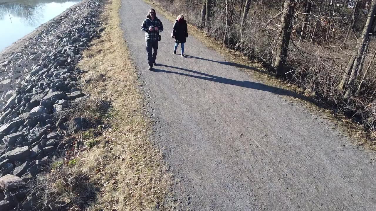 Drone Flight Over The Erie Canal In Spencerport, NY