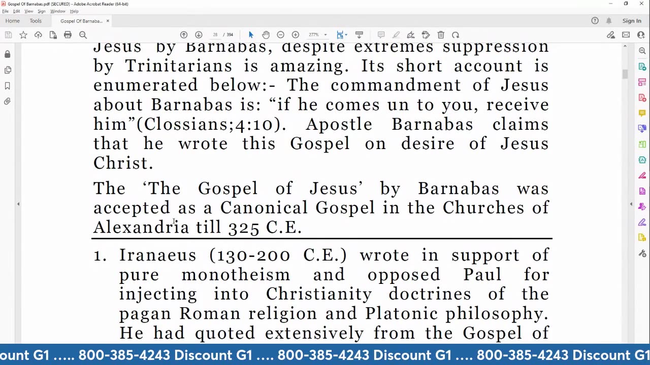 Gospel of Barnabus PT3