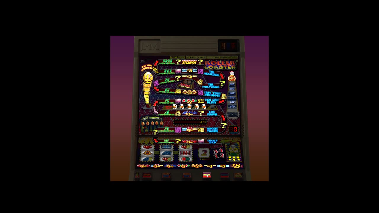 Roller Coaster £8 Jackpot JPM Fruit Machine Emulation