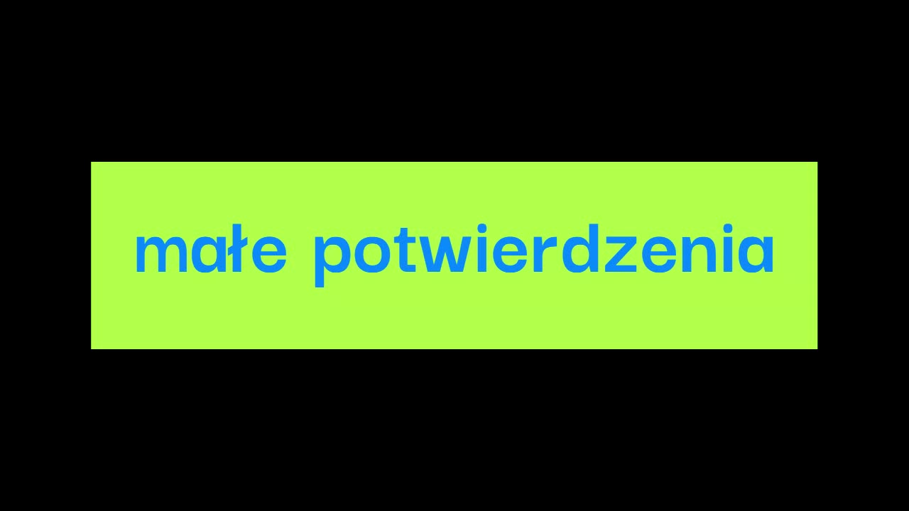 małe potwierdzenie