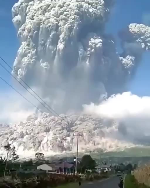 The eruption of the Merapi volcano began in Indonesia on the island of Java