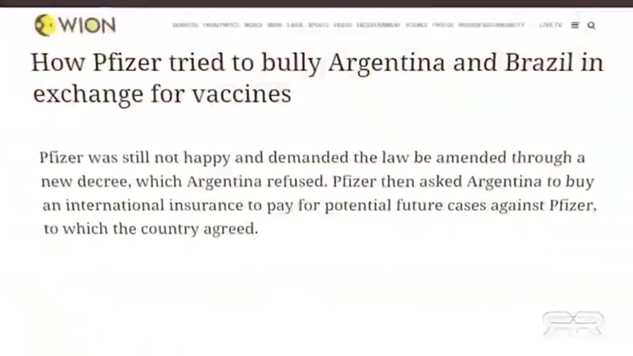 PFIZER FORCED DEALS WITH GOVERNMENTS TO CONTROL THEIR MILITARIES