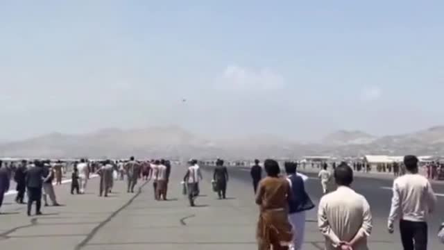 Two passengers drop from the plane while escaping Taliban’s retaliation.