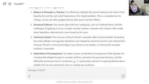 Discussing the Equality Act once again with ChatGPT