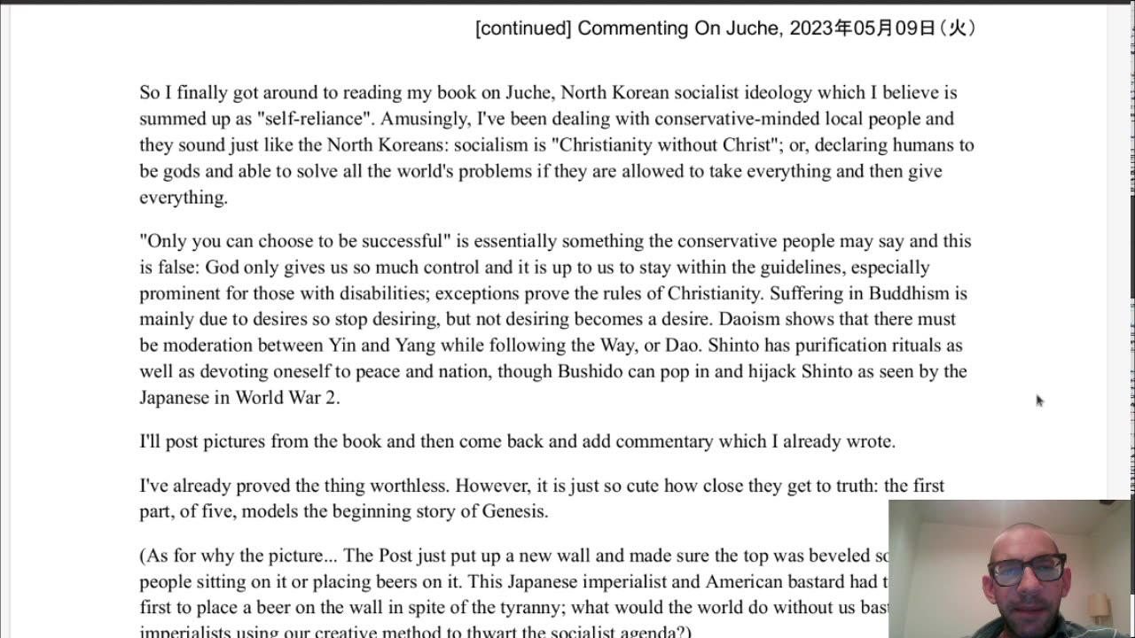 "Trans"-scend; Commenting on North Korean socialist thought (Juche)