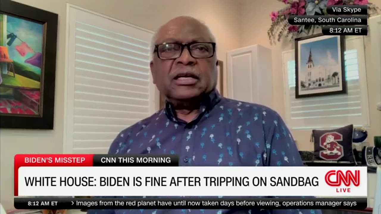 Clyburn Glosses Over Fact Three People Had To Help Biden Up