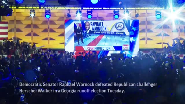 Democrat Warnock beats Walker in Georgia runoff