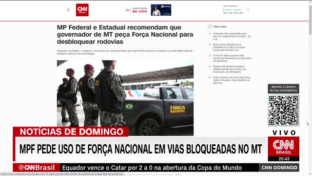 MPF pede uso da Força Nacional em vias bloqueadas em MT | CNN DOMINGO