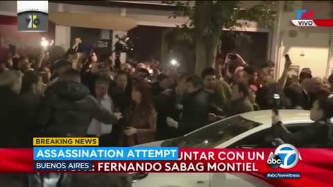 Argentina vice president has gun pointed at her in failed assassination attempt | ABC7