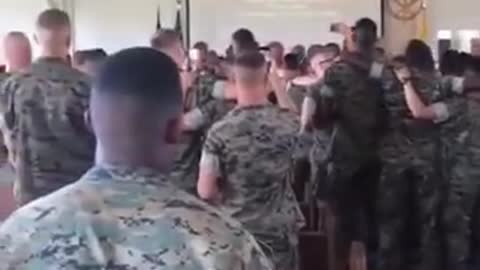 U.S Soldiers Singing in Church