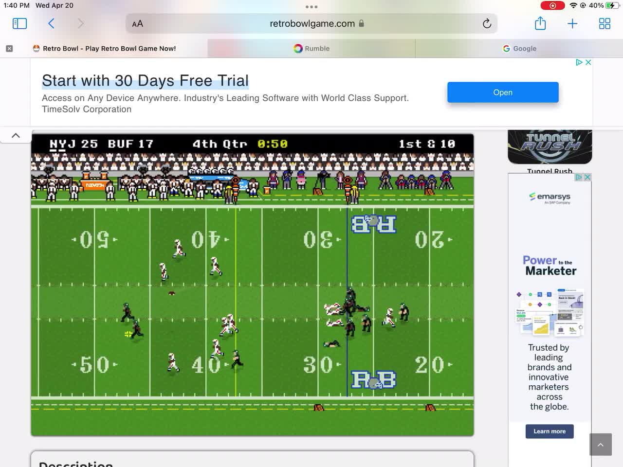 Going Against My Fantasy Football Quarterback (Josh Allen)! Retro Bowl Gameplay #16