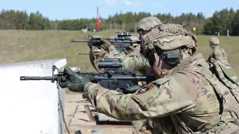 U.S. Army Soldiers Conduct Short-Range Rifle Marksmanship Training