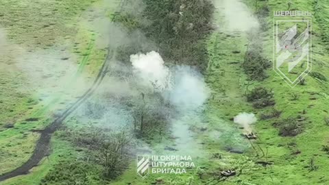 Ukrainian Tanks Engage Russians in the Treelines