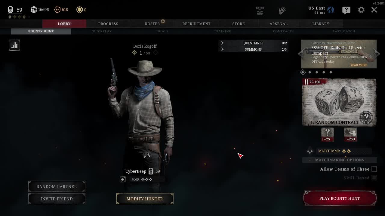 Hunt, but the showdown is me dying