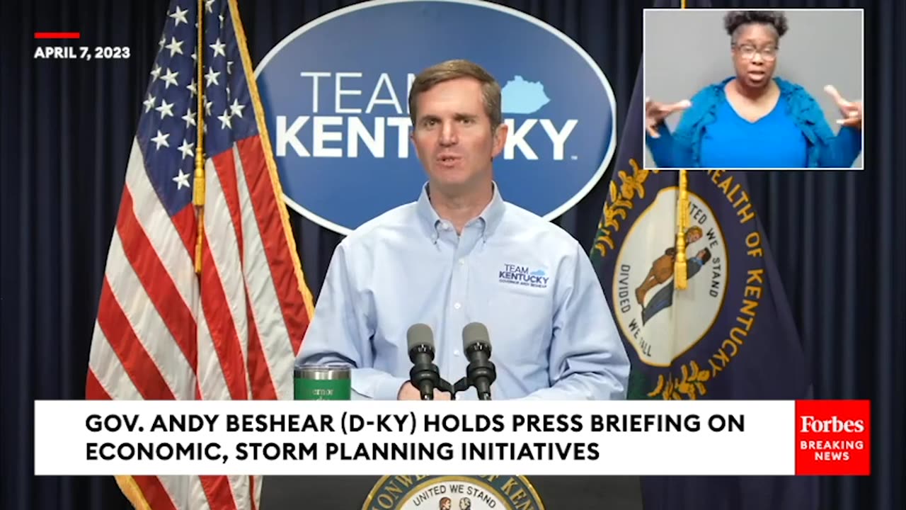 Kentucky Gov. Andy Beshear Holds Press Briefing On Economic Developments