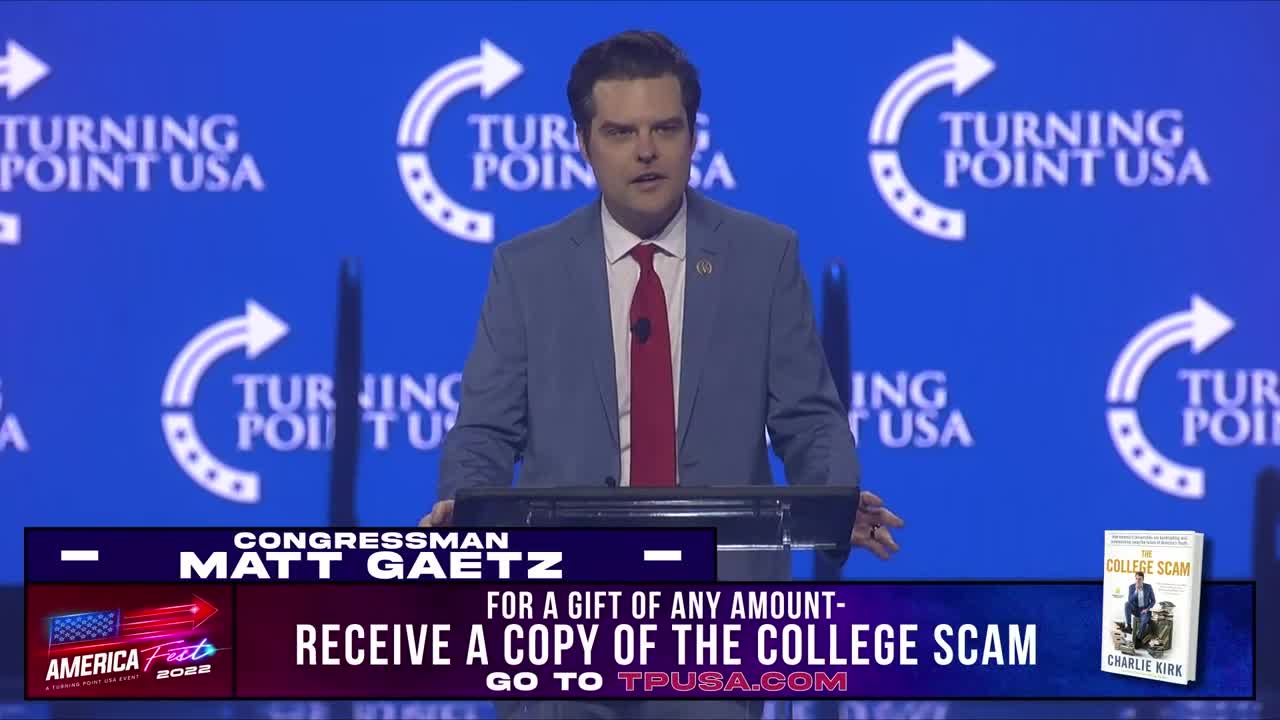 'Kevin McCarthy Stands for NOTHING!': Matt Gaetz at TPUSA's AmericaFest 2022 (FULL SPEECH)