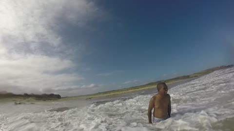 Swimming in Coles Bay - Freycinet National Park - Tasmania- Australia