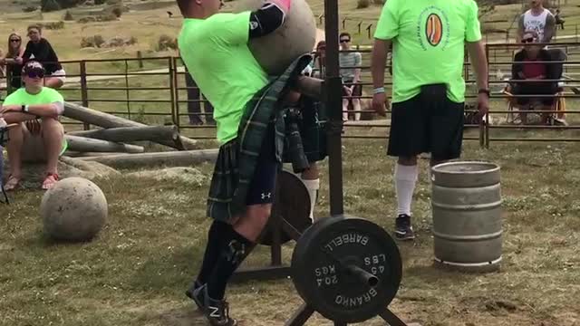 Stone and Keg Toss