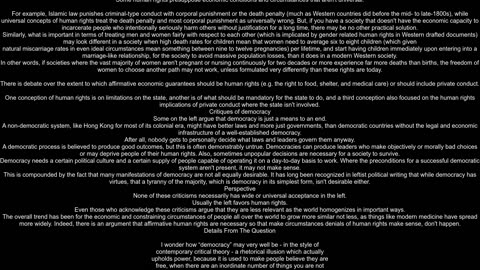 What are some progressive critiques of the concept of democracy and human rights