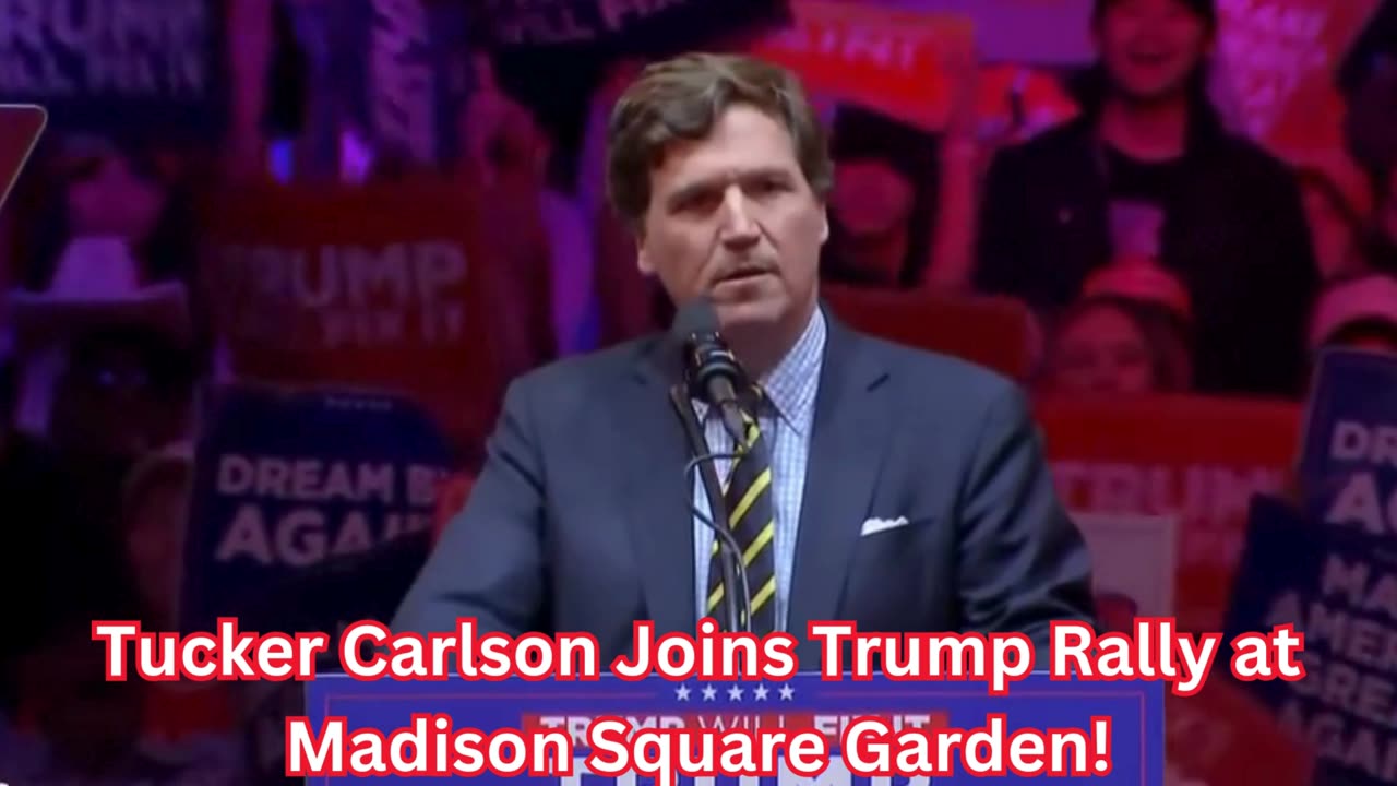 Tucker Carlson Joins Trump Rally at Madison Square Garden!