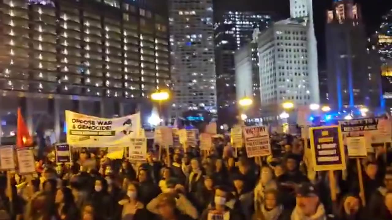 America Hating Democrat Goons Protest Trump Election Victory in Chicago