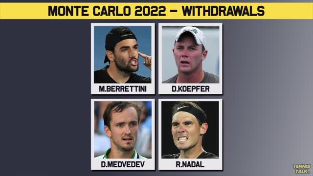 More Players Withdraw from Monte Carlo Masters 2022 Tennis News