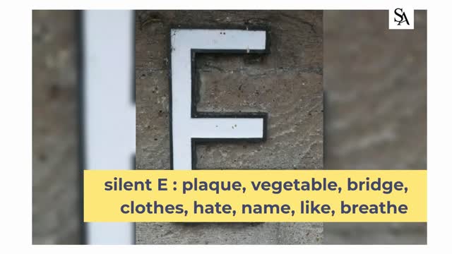 silent letters C,D,E