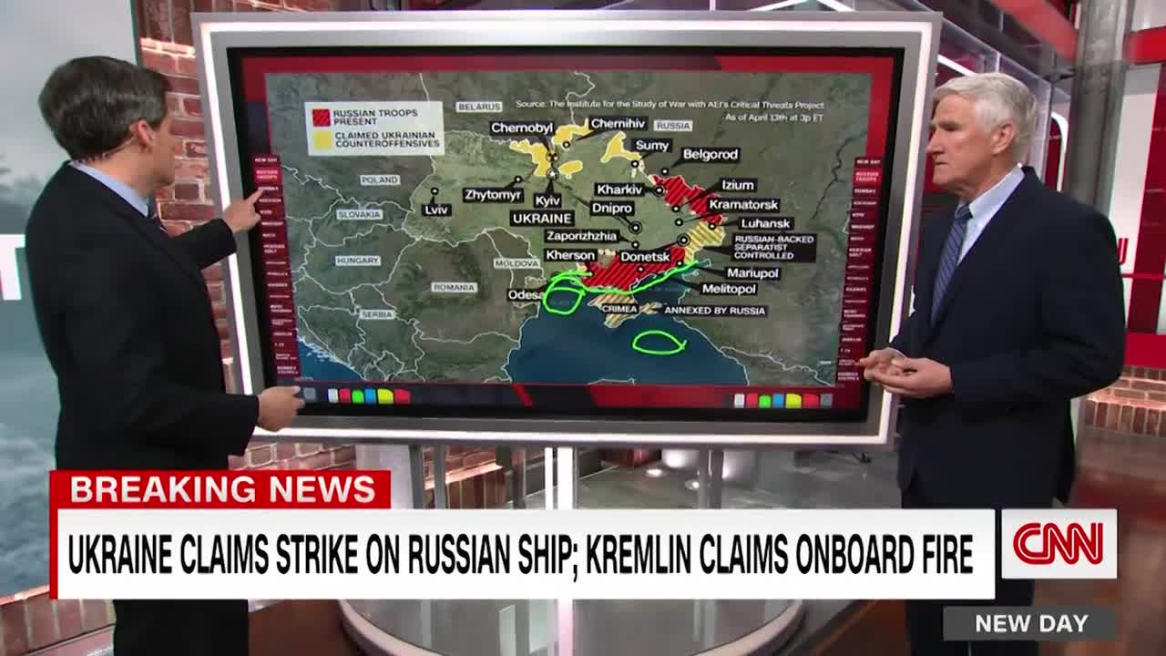 General explains significance of possible strike on Russian ship