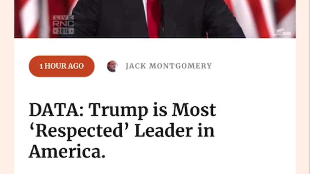 Trump is a respected leader