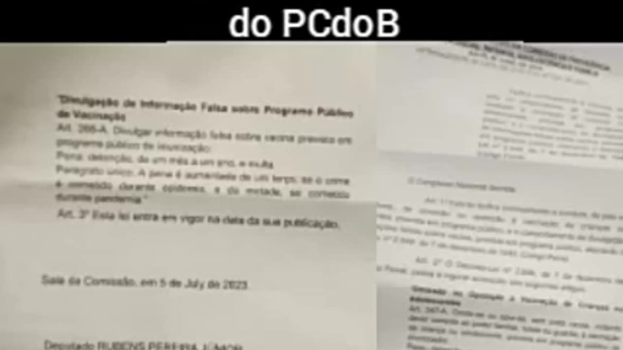 Projeto do PCdoB : Agora a Matança será forçada...💉💉💉