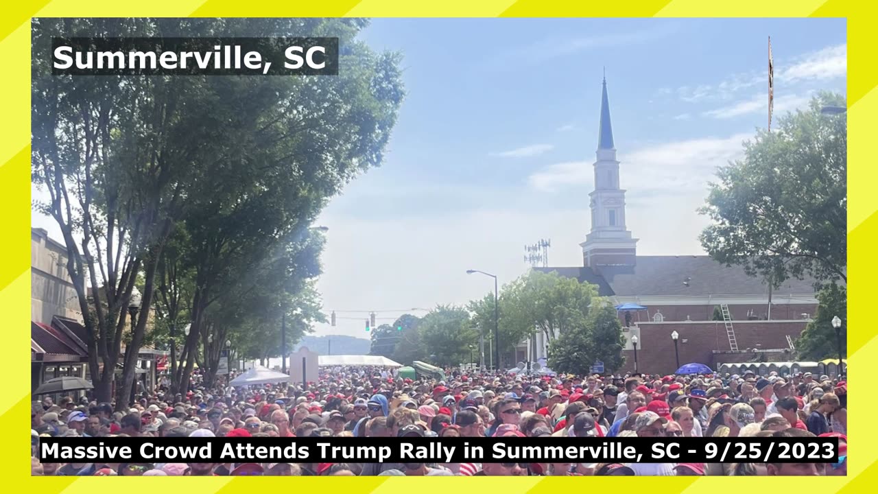 Massive Crowd Attends DonaldTrump Rally in Summerville, SC on Monday, September 25, 2023